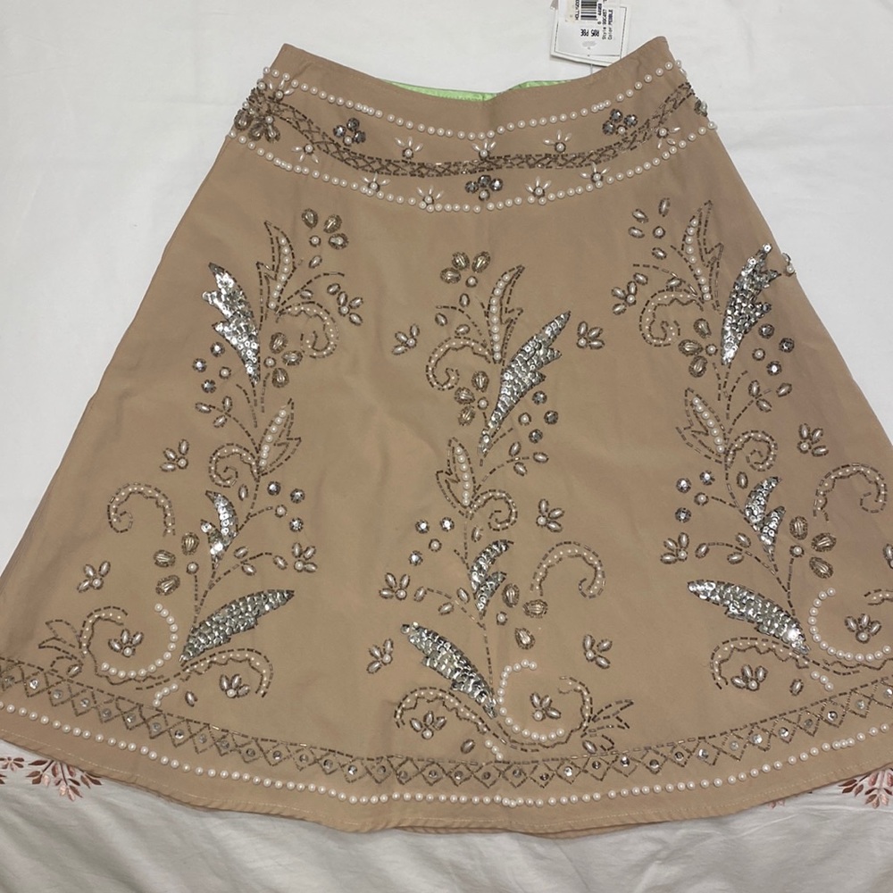 NWT Basil & Maude Beaded/Sequin A Line "Grace Kelly" Skirt